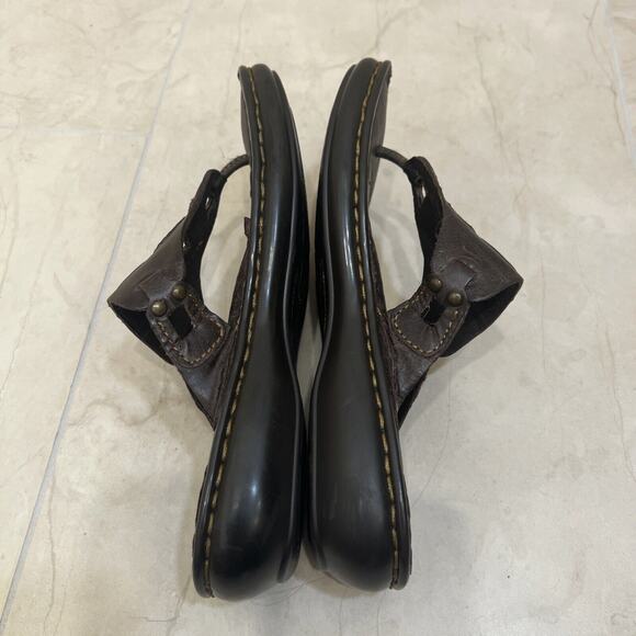 Born Women Size 7 Brown Handcrafted Leather Flip Flop Sandal Thong EUC - Picture 6 of 8